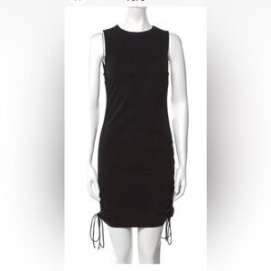 Cotton Citizen Black Crew Neck Ruched Midi Dress Size Small NWOT